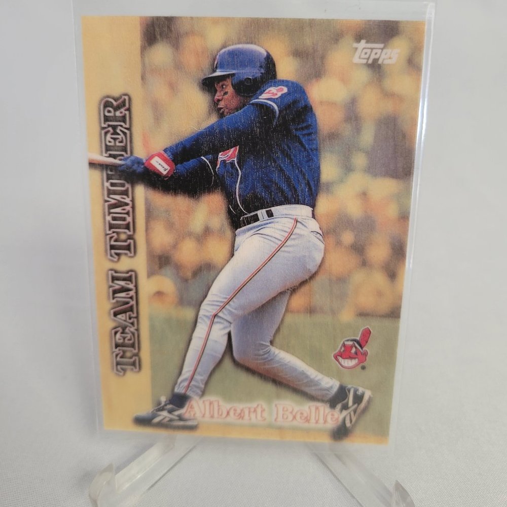 Topps 1997 Albert Belle Team Timber #TT14 Card Made of Timber